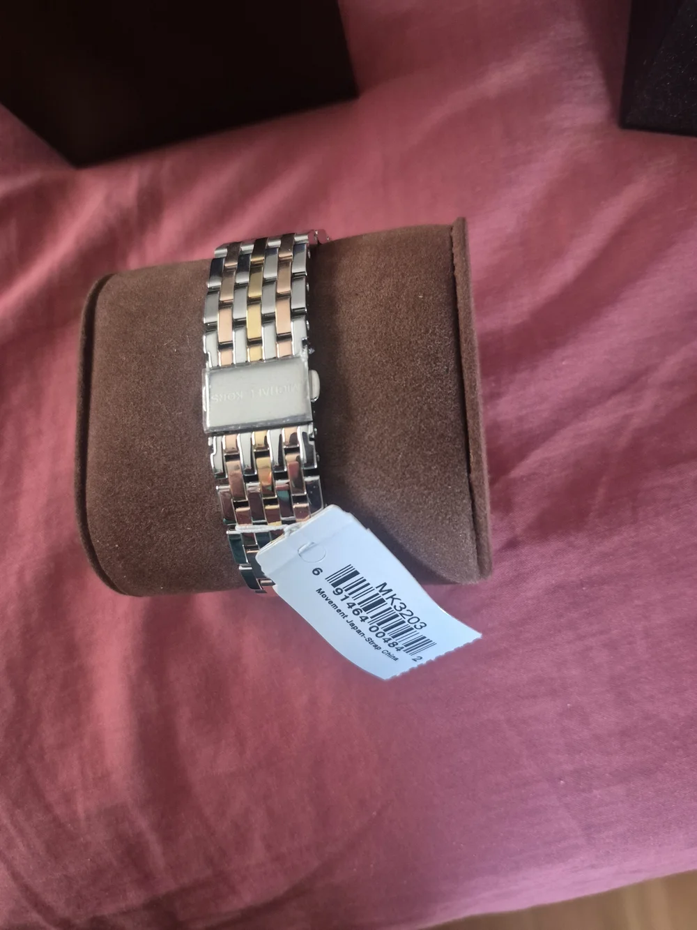 Michael Kors Two-Tone Silver and Rose Gold Crystal Bezel Women's Watch